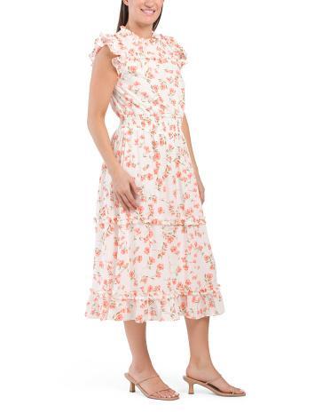 Midi Dress With Smocked Waist for Women Product Image