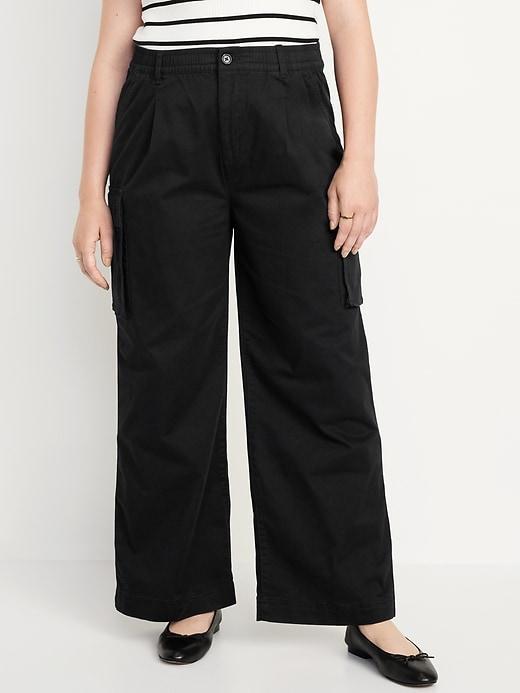 Extra High-Waisted Super Wide-Leg Cargo Pants Product Image