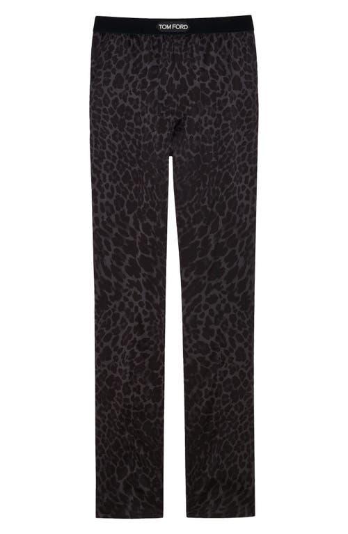 TOM FORD Mens Leopard Print Stretch Silk Pajama Pants Product Image