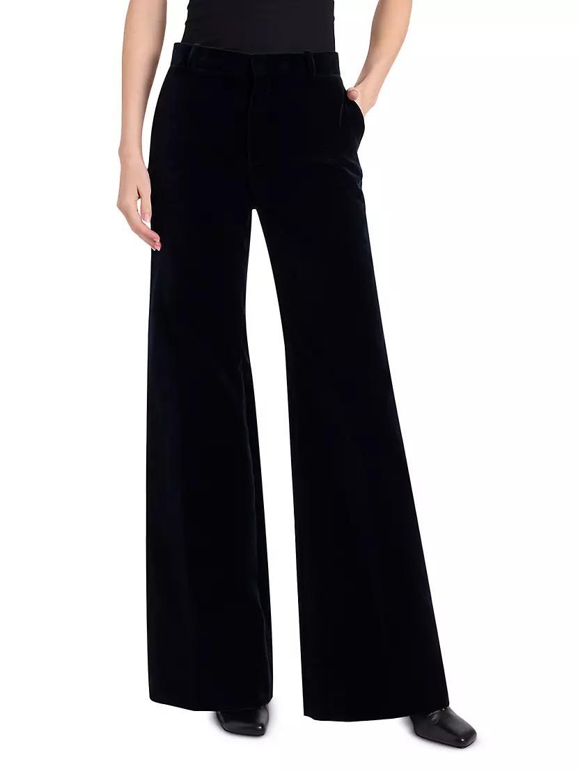 Cotton Velvet Flared Pants Product Image