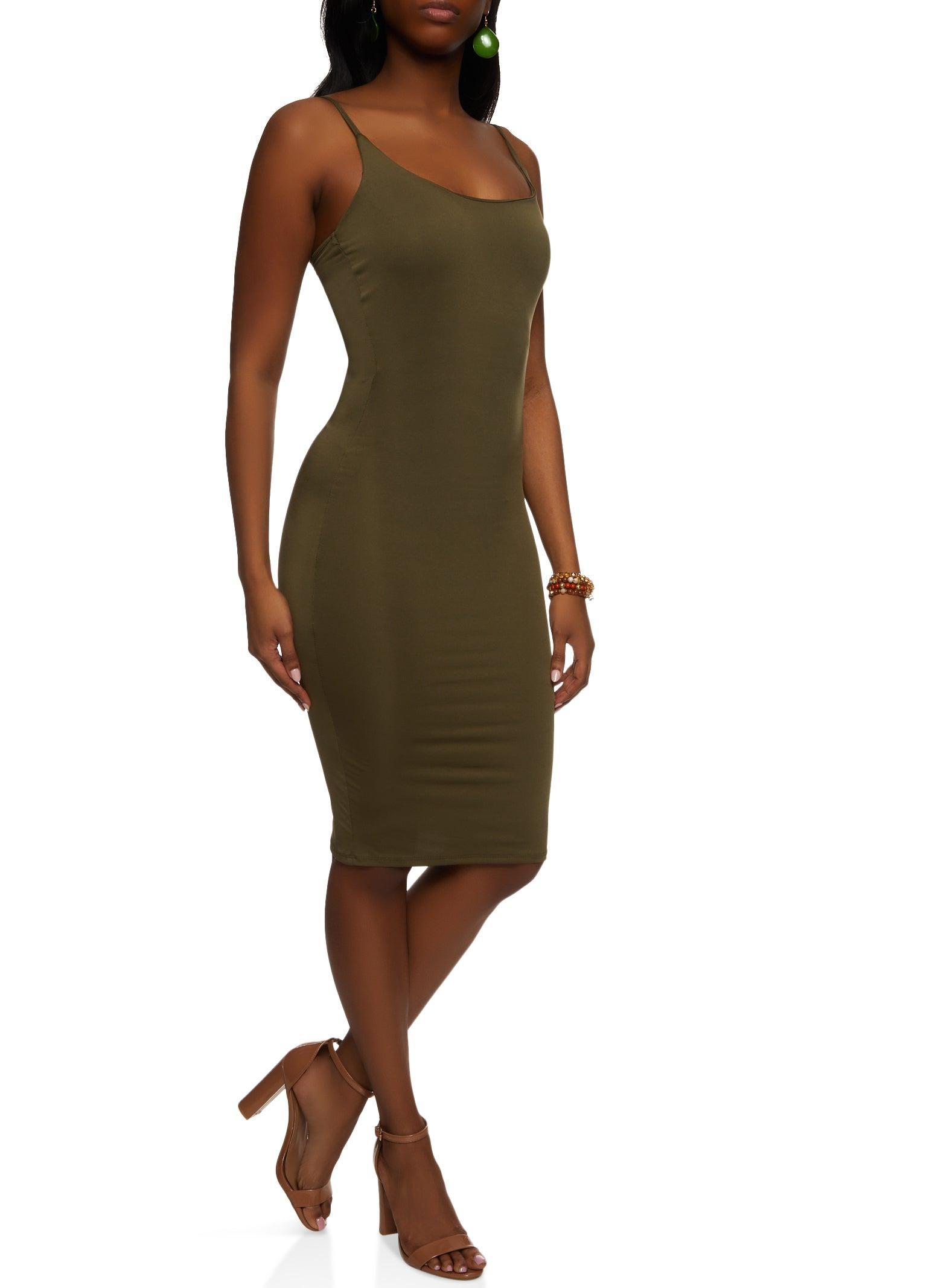 Womens Scoop Neck Midi Cami Dress Product Image