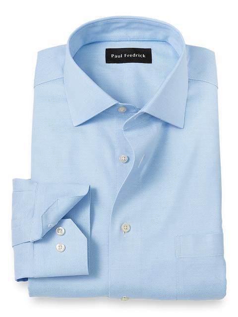 Royal Oxford Comfort Stretch Non-Iron Solid Dress Shirt - Blue Product Image