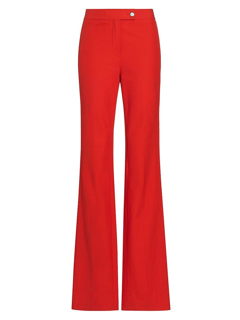 Womens McKenna Cotton-Blend Boot-Cut Trousers Product Image