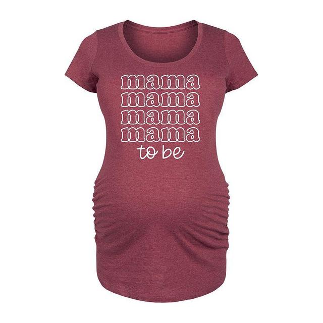 Maternity Mama To Be Stacked Graphic Tee, Womens Grey Wine Product Image