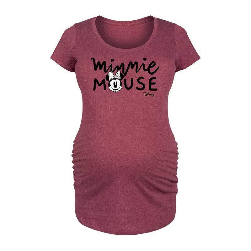 Disneys Minnie Mouse Maternity Simple Graphic Tee, Womens Product Image