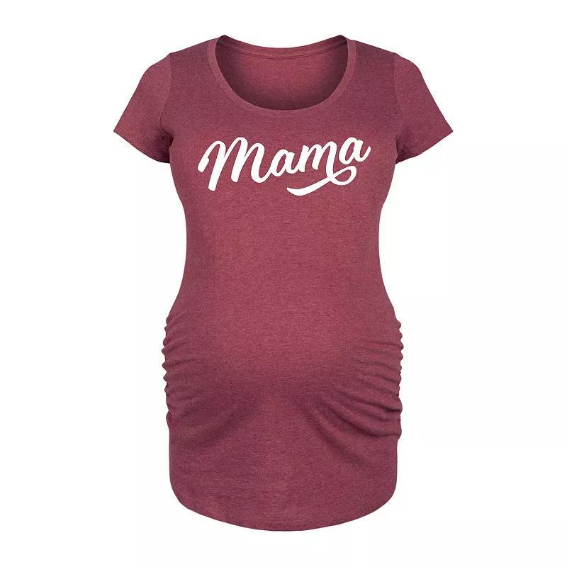 Maternity Script Mama Graphic Tee, Womens Heather Grey Product Image