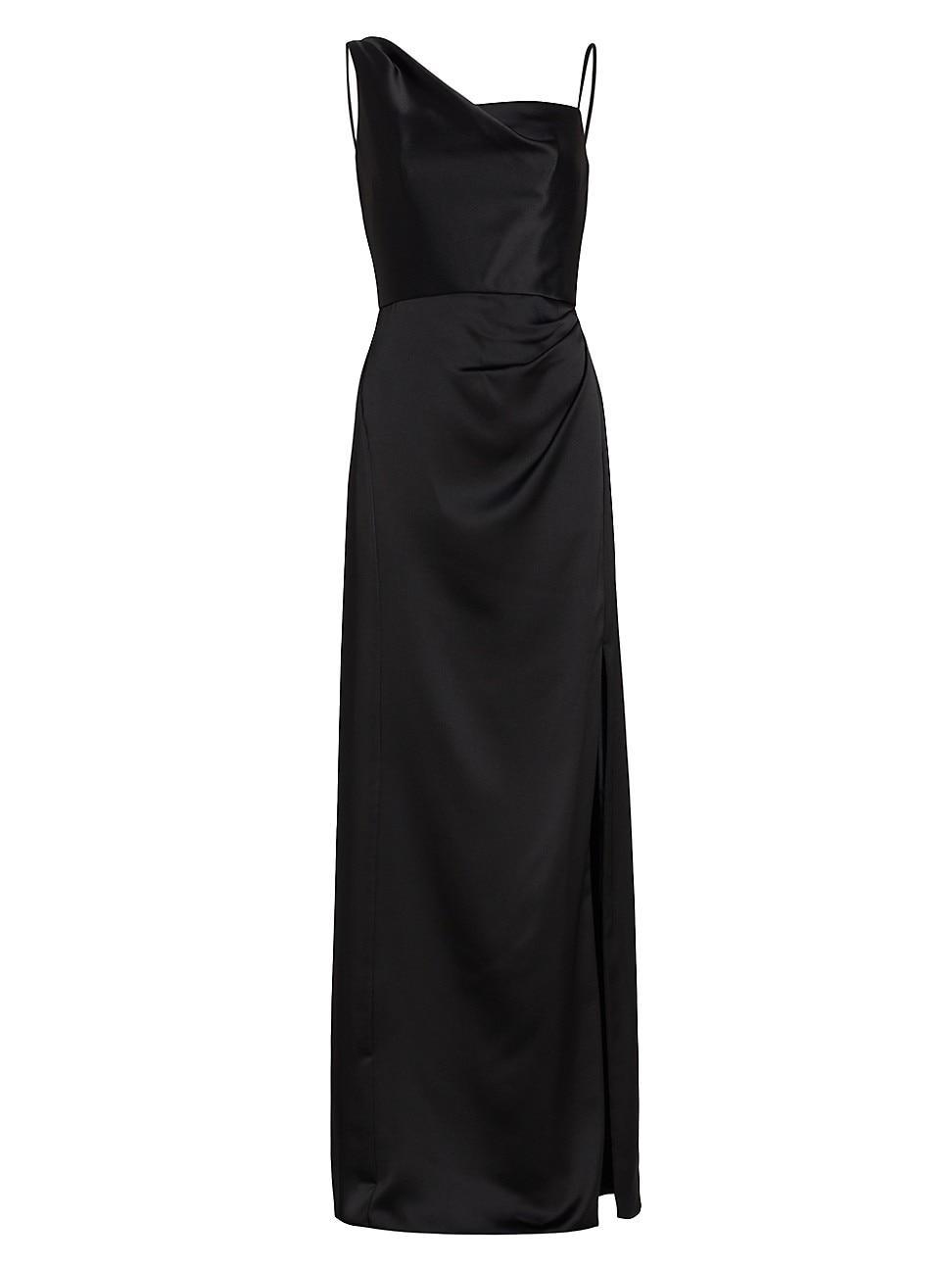 Womens Draped Satin Gown Product Image