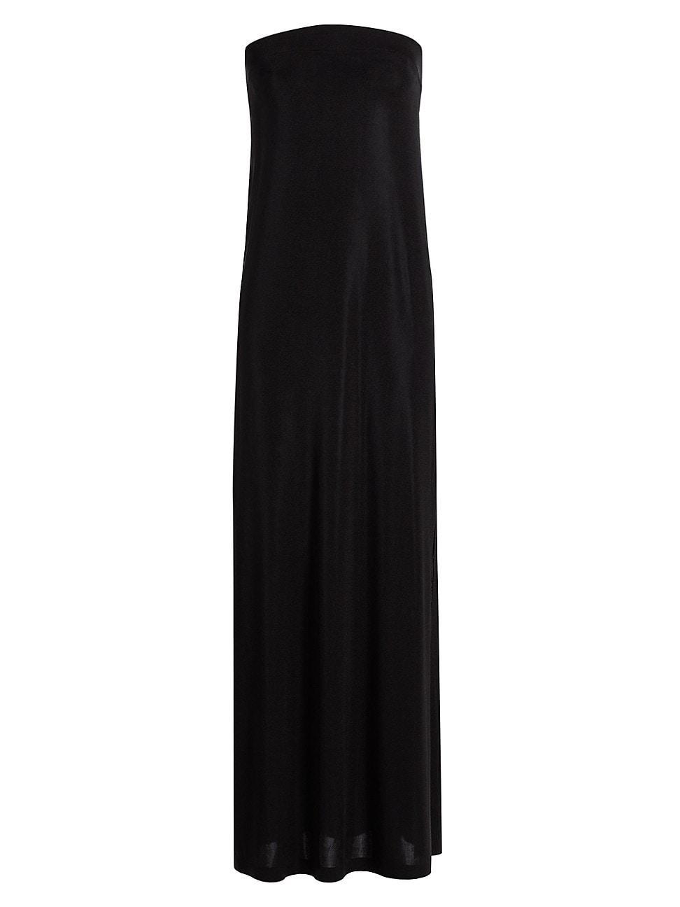 Norma Kamali Strapless Tailored Side Slit Gown 1) Women's Dress Product Image