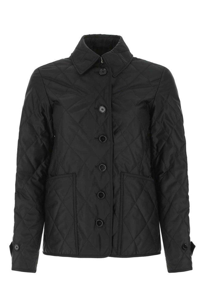 BURBERRY Diamond Quilted Jacket In Black Product Image