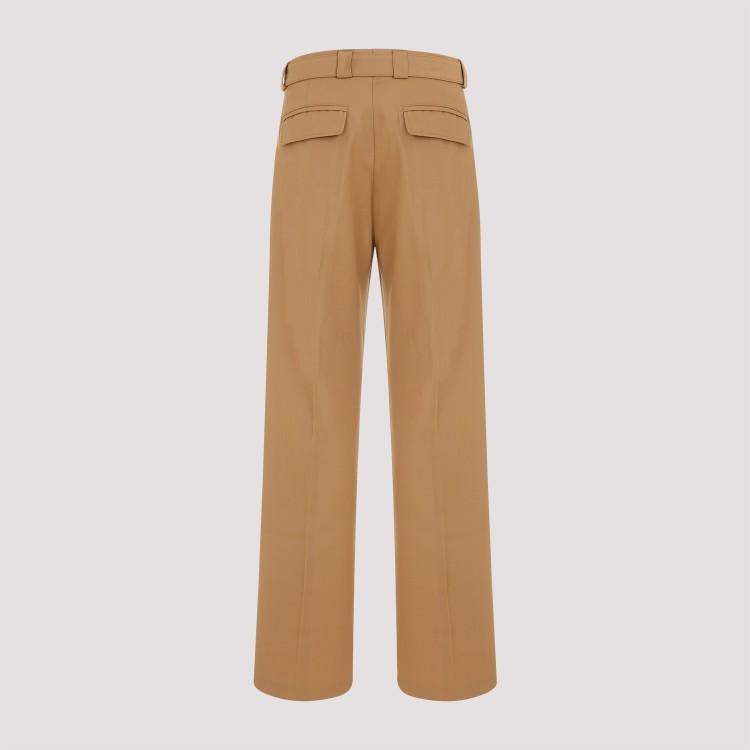 DRIES VAN NOTEN Straight Leg Tailored Trousers In Brown Product Image