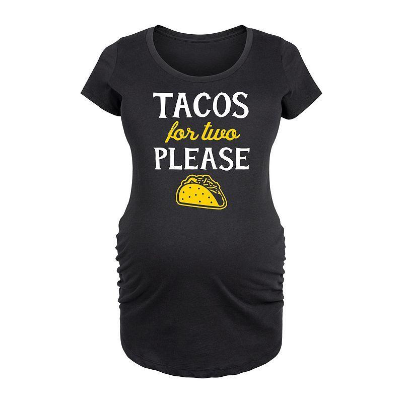 Maternity Tacos for Two Graphic Tee, Womens Blue Product Image