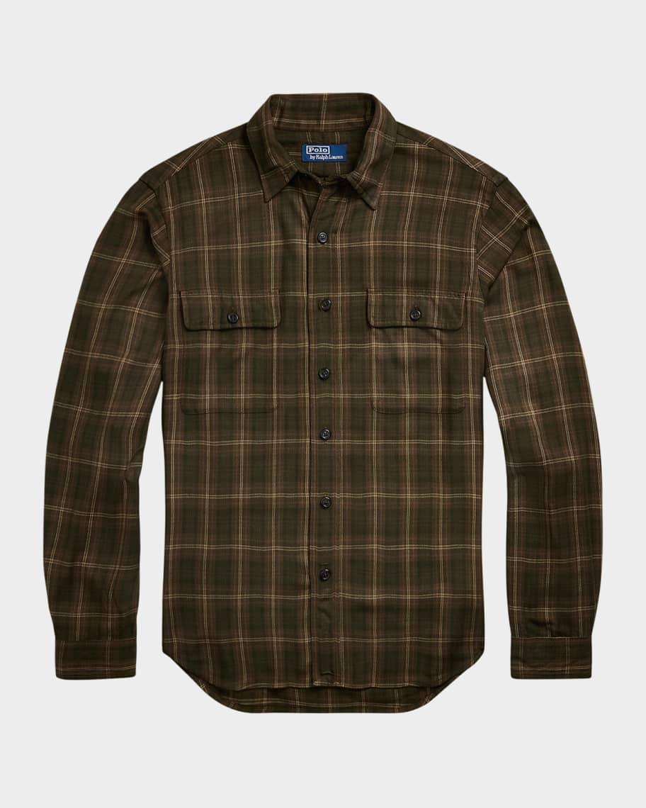 Men's Classic Fit Plaid Twill Work Shirt Product Image