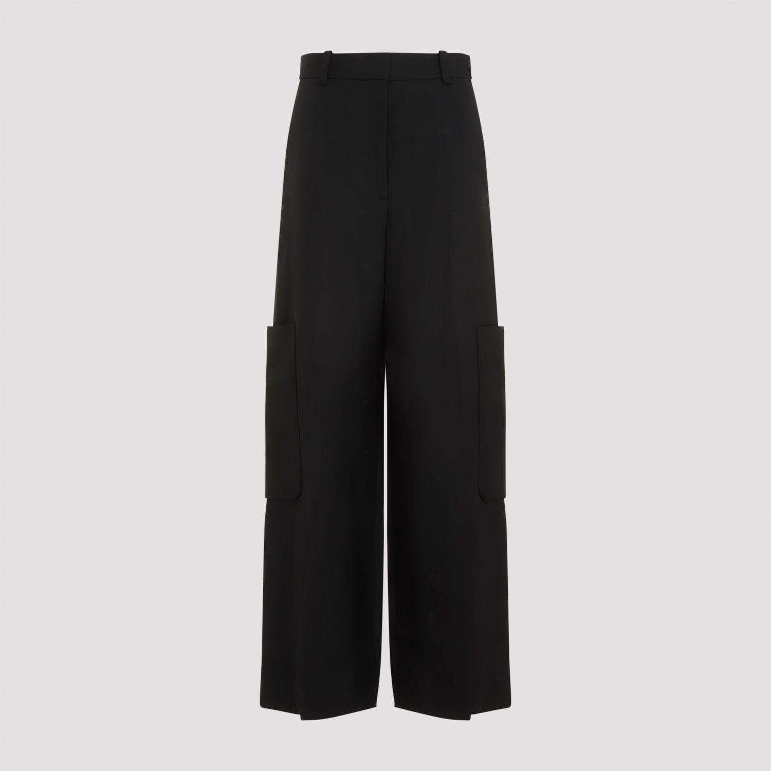 KHAITE Straight-leg Cargo Trousers In Black Product Image