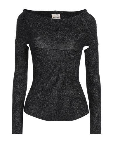 KHAITE Woman Sweater Black Size Xs Virgin Wool, Polyester, Metallic Fiber, Polyamide, Elastane Product Image