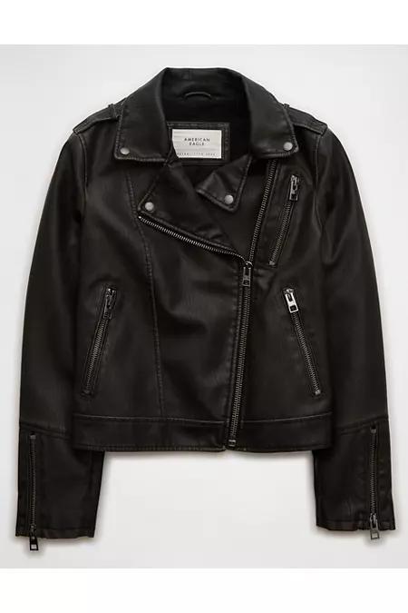 AE Vegan Leather Biker Jacket Women's product image