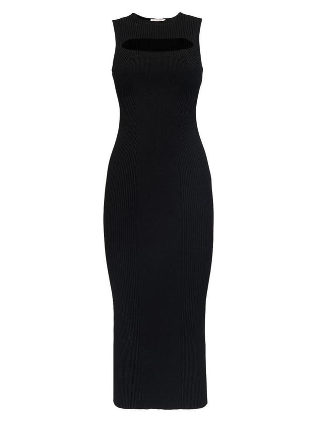 Womens Cut-Out Knit Midi-Dress Product Image