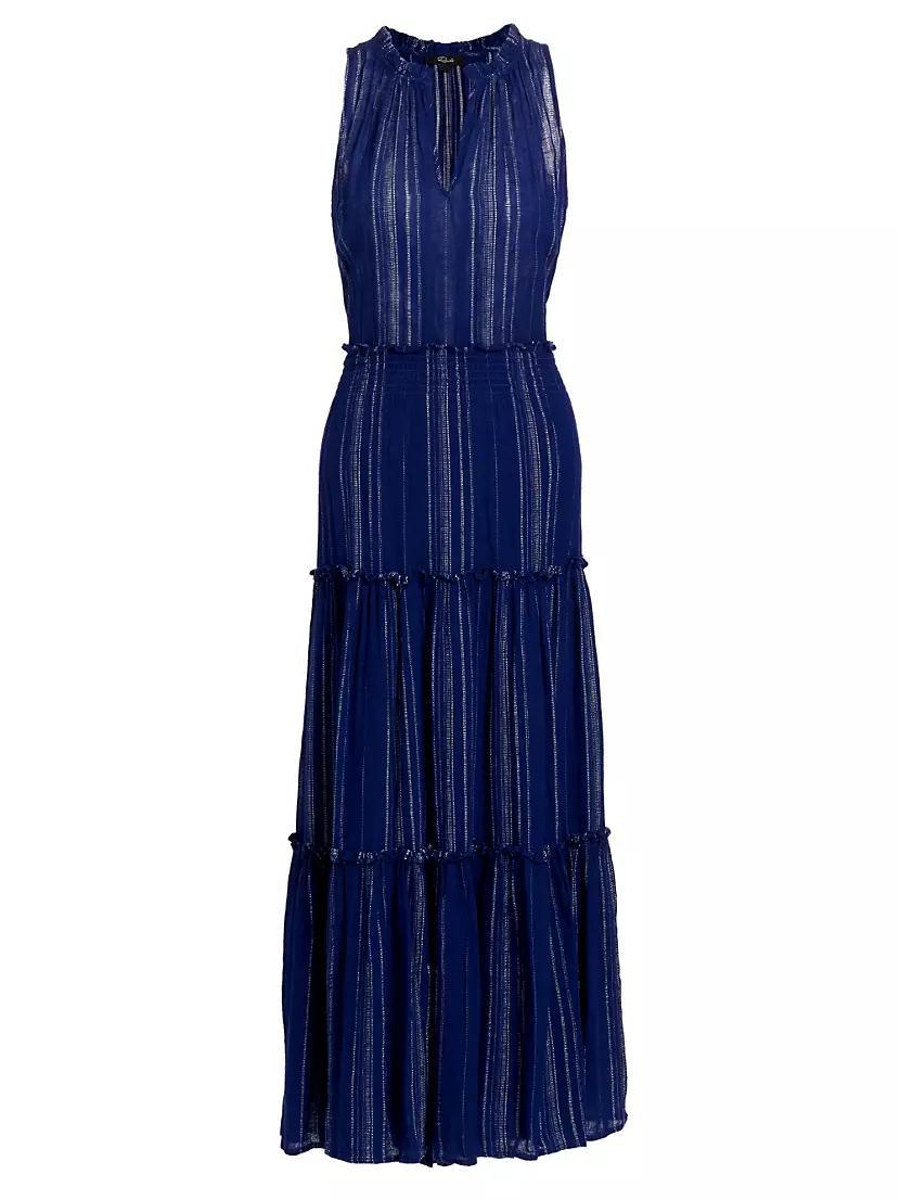 Loulou Linen-Blend Tiered Maxi Dress Product Image