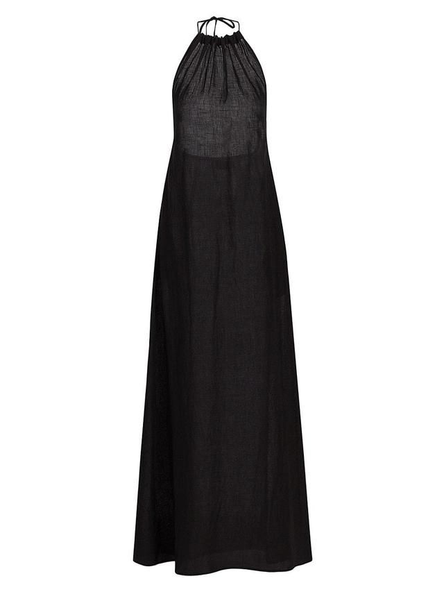 Womens Lelia Linen Halterneck Maxi Dress Product Image