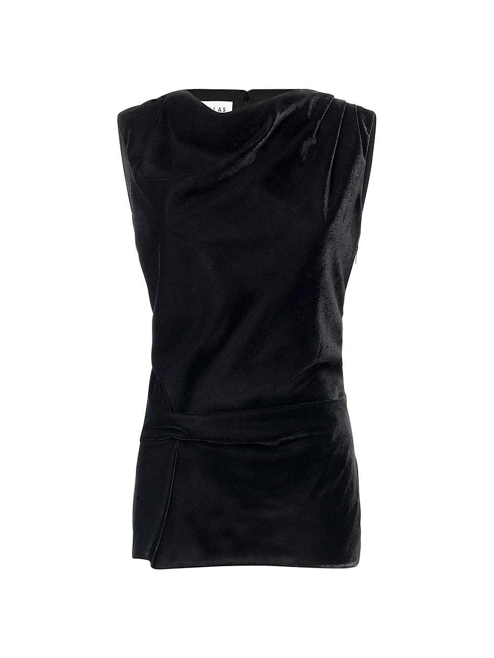 Womens Ilena Velvet Draped Top Product Image