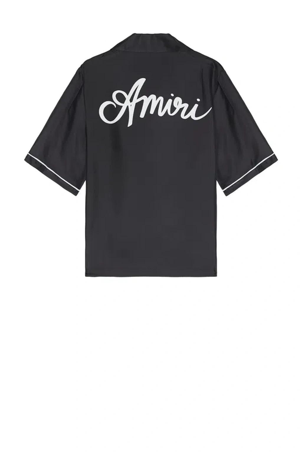 AMIRI Ma Swirl Bowling Shirt In Black Product Image