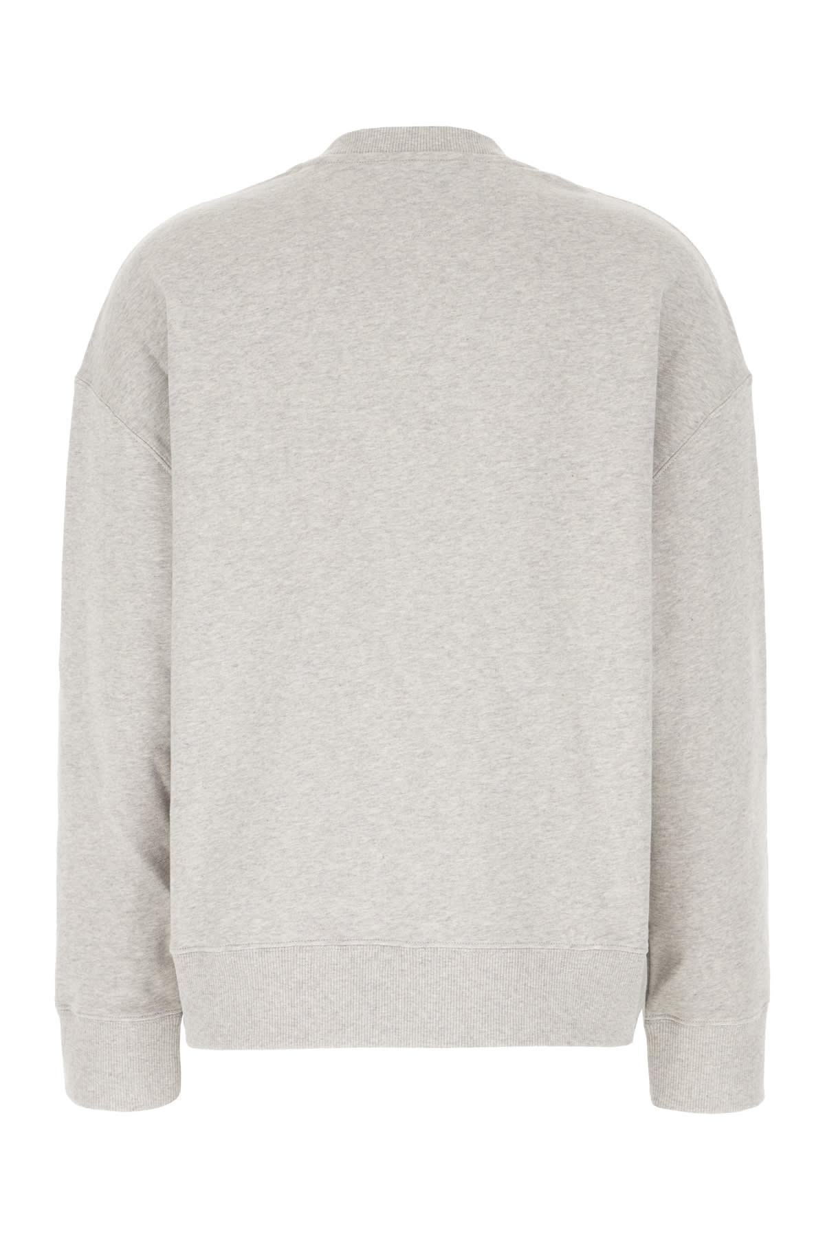 STELLA MCCARTNEY Melange Grey Cotton Oversized Sweatshirt In Grey Melange Product Image