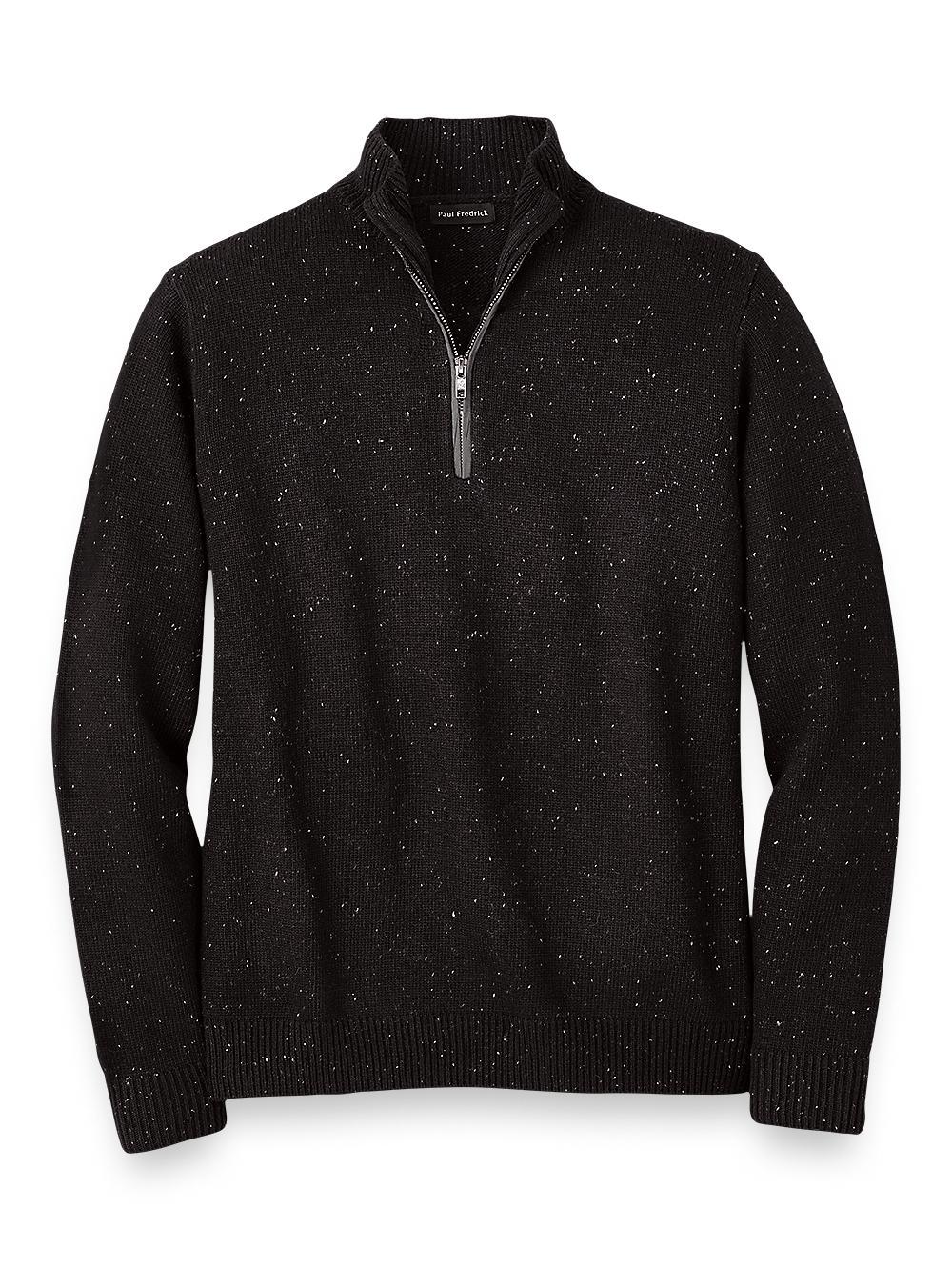 Donegal Zip Mock Neck Sweater Product Image