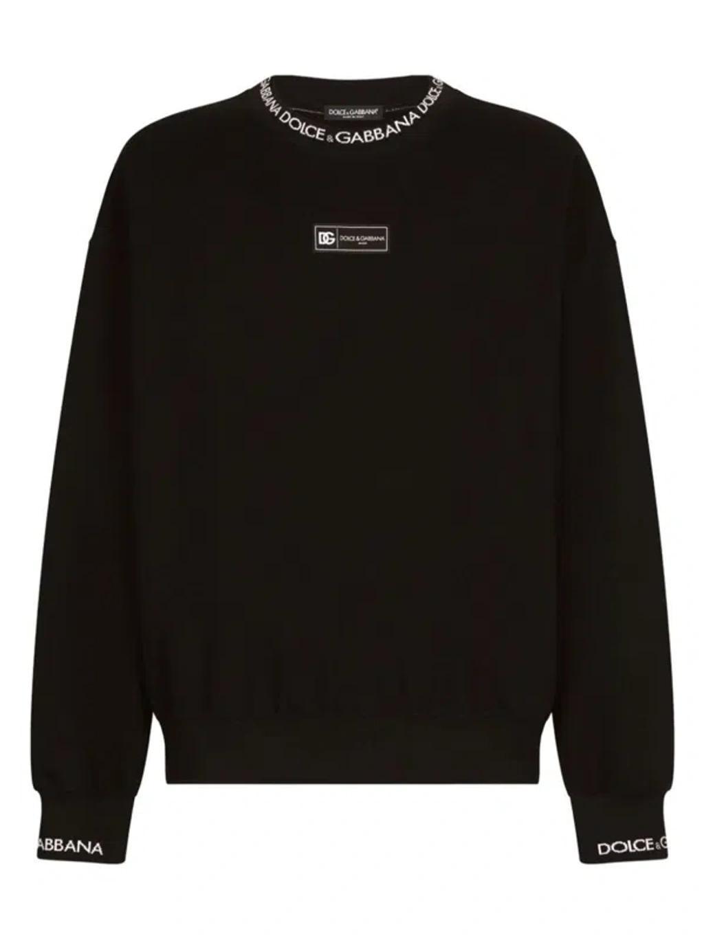 Logo-print Cotton-blend Sweatshirt In Black Product Image