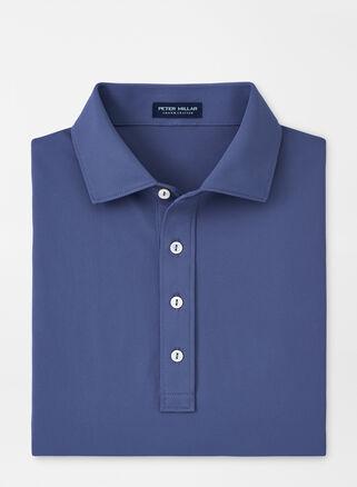 Peter Millar Mens Soul Performance Mesh Polo | Color: Blue Pearl | Size: S Product Image