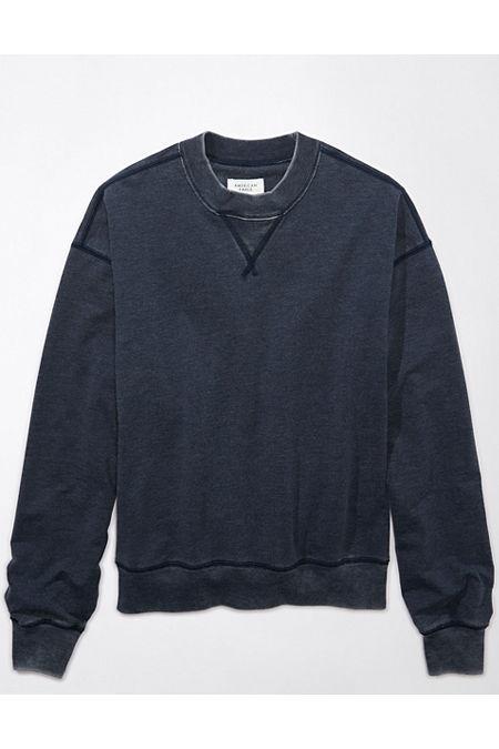 AE Burnout Fleece Crew Neck Sweatshirt Men's Product Image