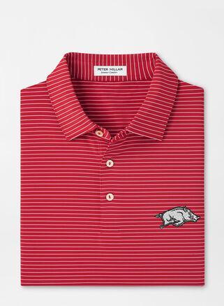 Peter Millar Mens Arkansas Hemlock Performance Jersey Polo | Color: Crimson | Size: L Product Image