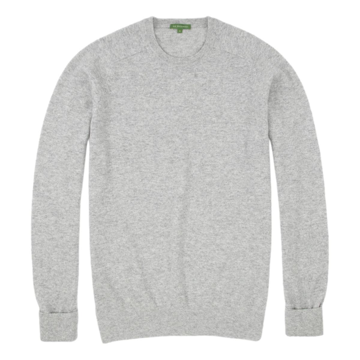 Classic Crewneck Sweater Pale Heather Grey Cashmere Product Image