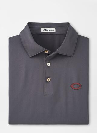 Peter Millar Mens Duke Solid Performance Jersey Polo (Sean Self Collar) | Color: Iron | Size: L Product Image