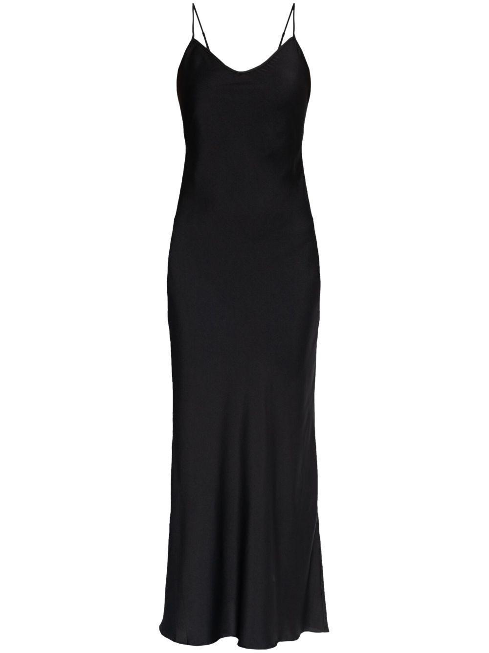 ALLSAINTS Womens  Bryony V-neck Recycled-polyester Maxi Dress In Black Product Image