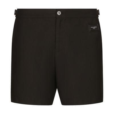 Mid-length Swim Shorts In Black Product Image