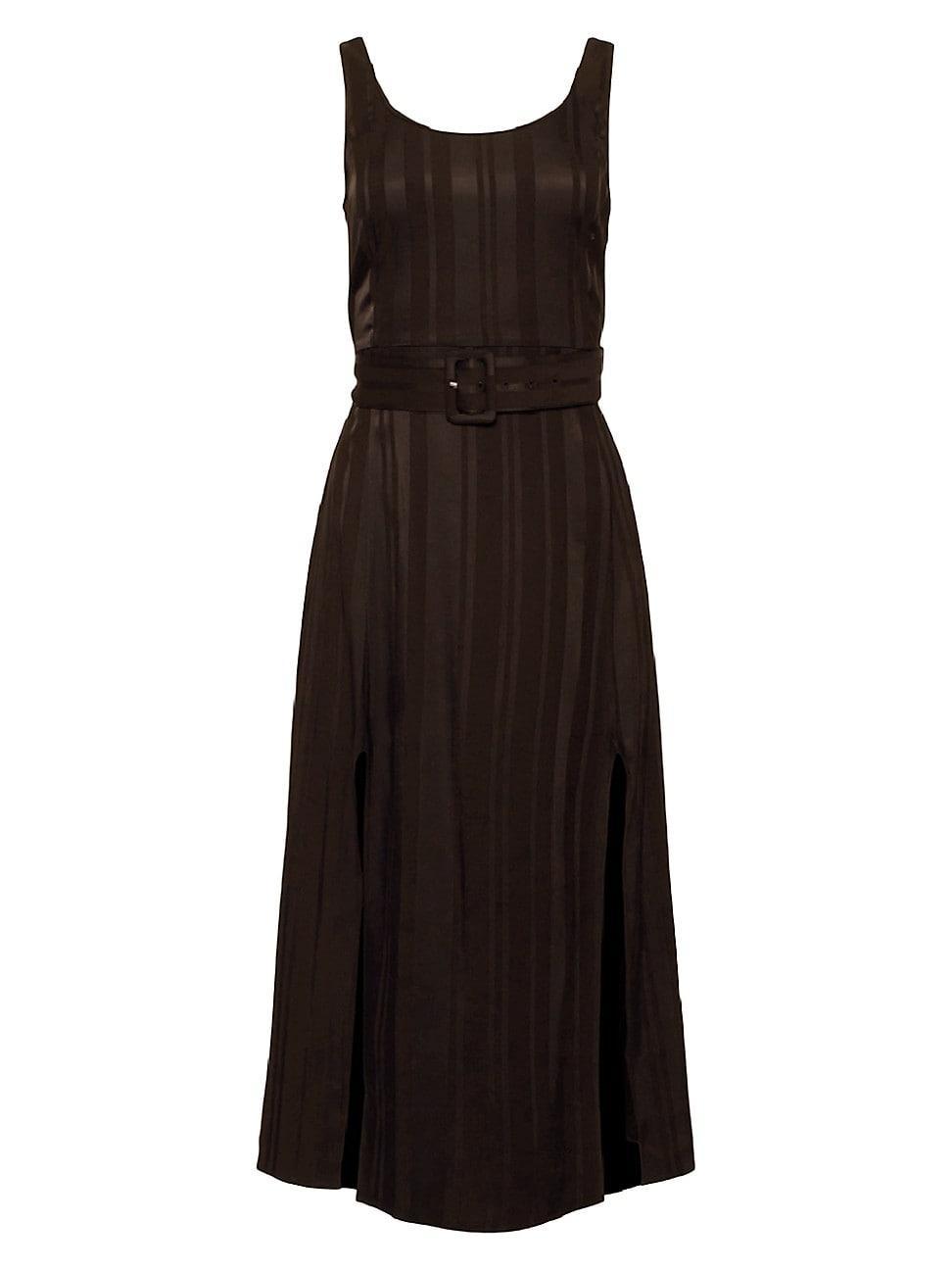 Womens Brixley Stripe Belted Midi-Dress Product Image