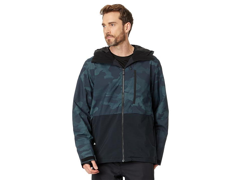 Quiksilver Snow Mission Printed Block Jacket (Spray Camo True ) Men's Clothing Product Image