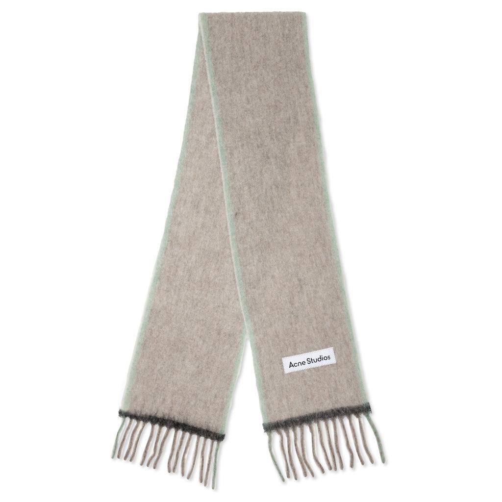 Wool Mohair Scarf - Beige/Grey Male Product Image