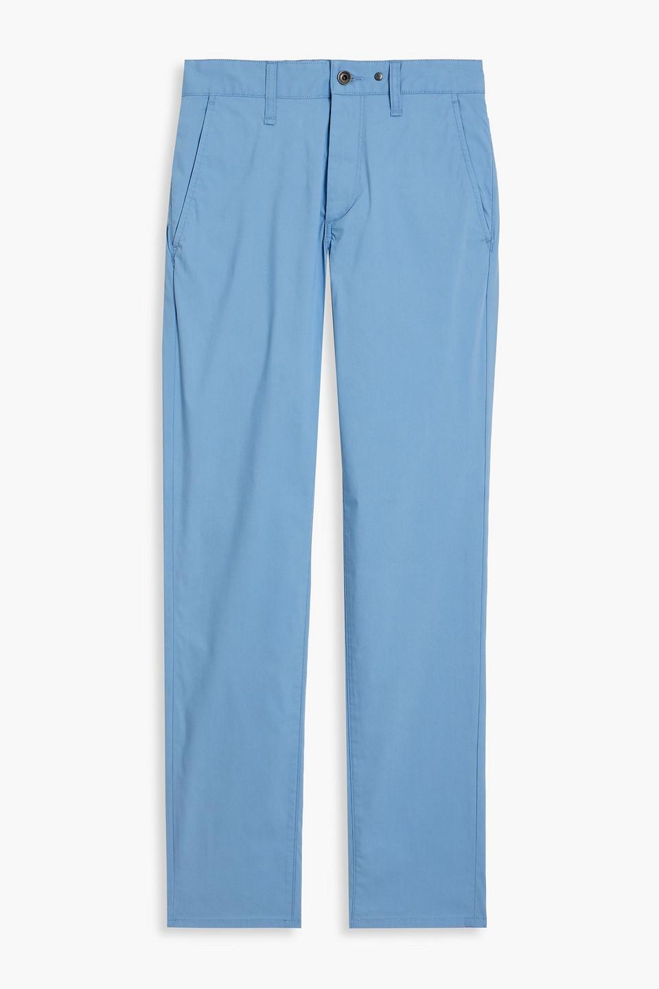 Fit 2 Slim-fit Cotton-blend Chinos In Light Blue Product Image