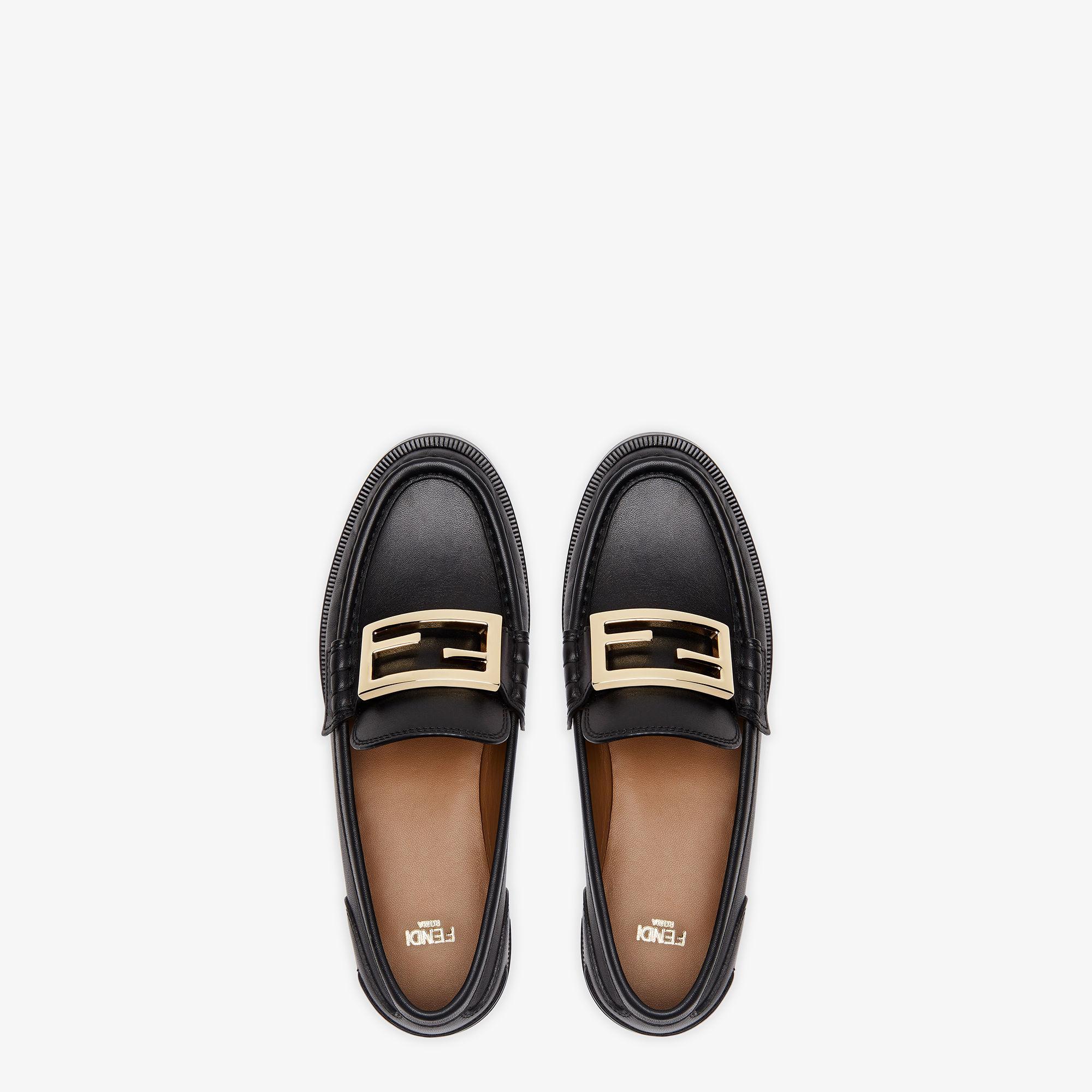 BaguetteBlack leather loafers Product Image