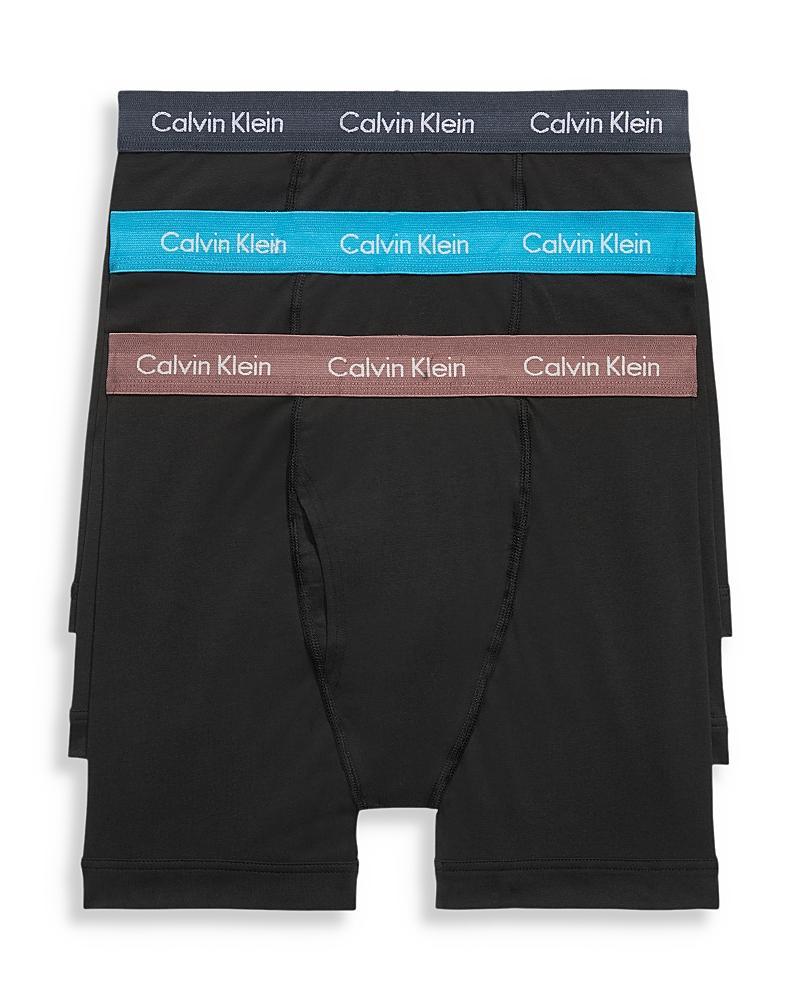 Calvin Klein Underwear Cotton Stretch 3-Pack Boxer Brief (Spellbound/White/Blue Atoll) Men's Underwear Product Image