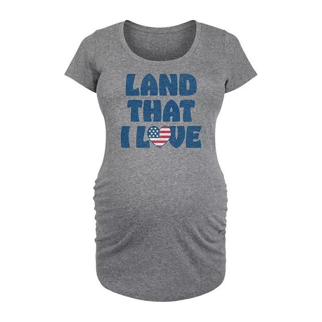 Maternity Land That I Love Graphic Tee, Womens Grey Gray Product Image