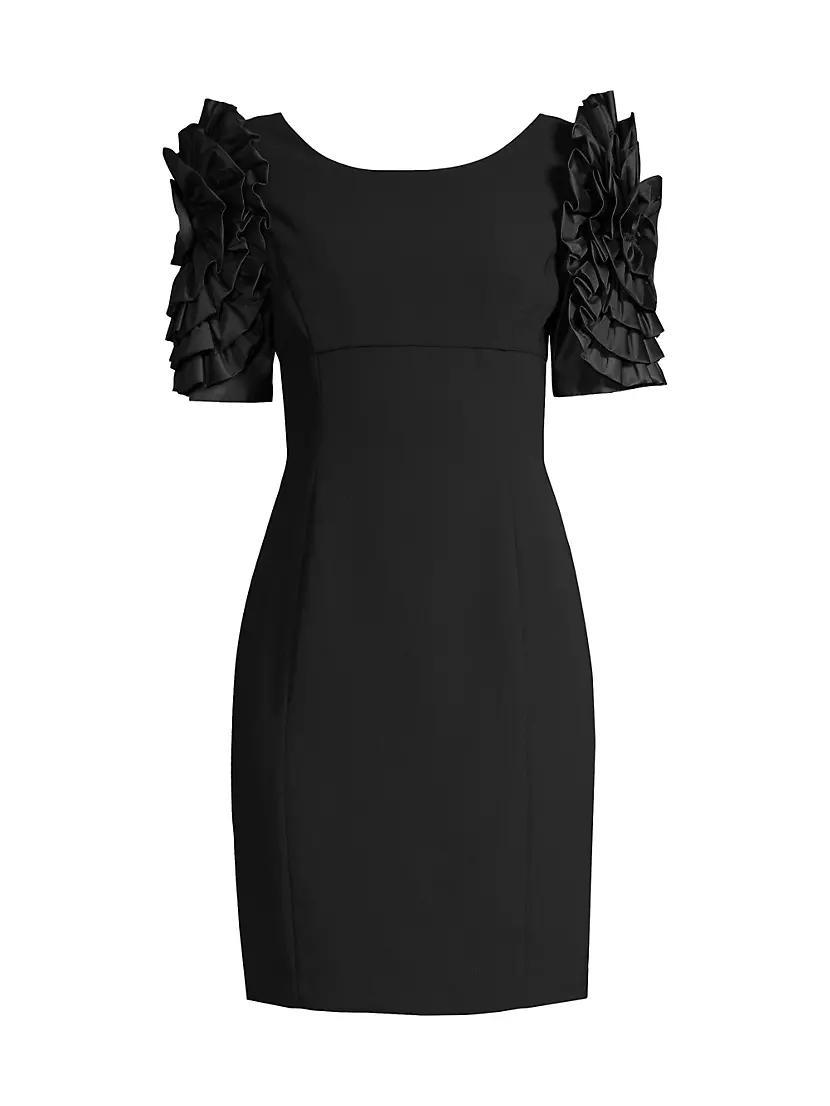 Ruffle-Sleeve Bodycon Dress Product Image