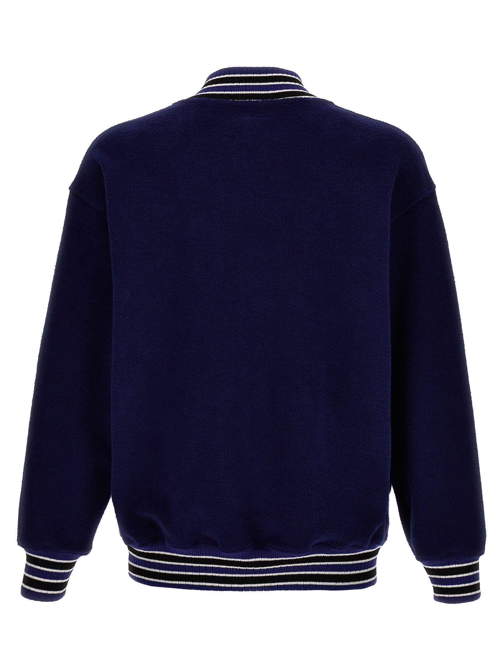 RHUDE Navy Varsity Sweater In Blue Product Image