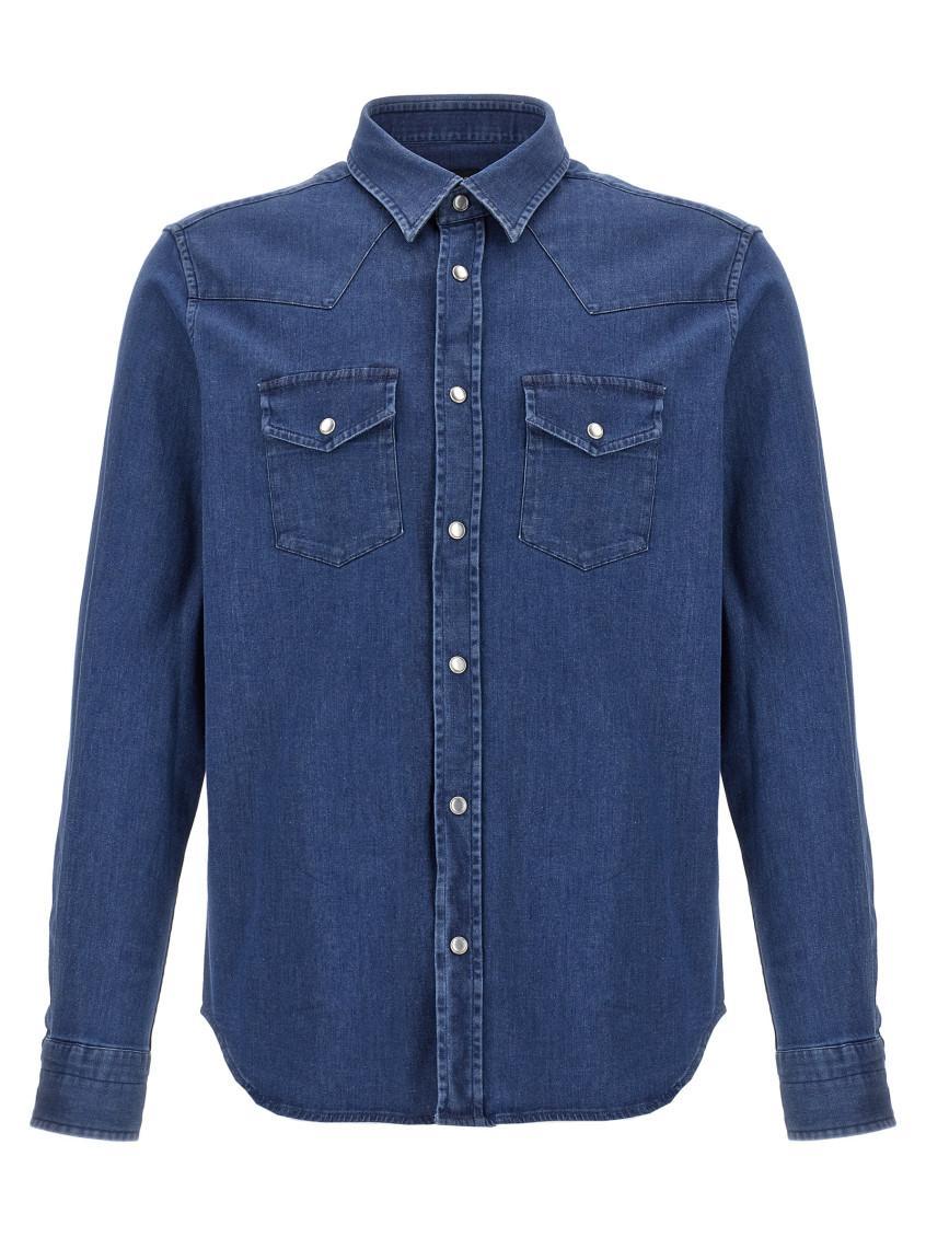 Blue Western Shirt Product Image