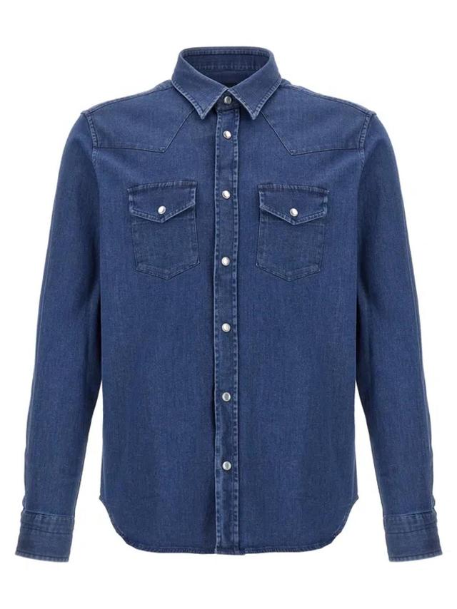 Blue Western Shirt Product Image