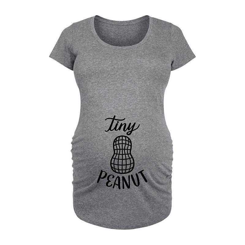 Maternity Tiny Peanut Graphic Tee, Womens Grey Gray Product Image