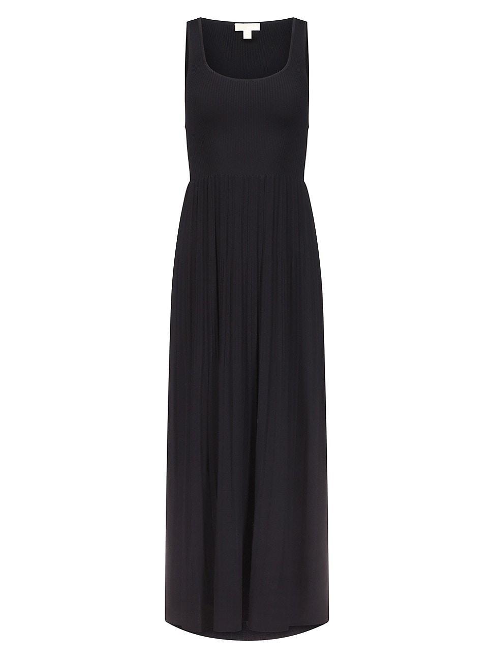 Womens Scoopneck Pleated Maxi Dress Product Image