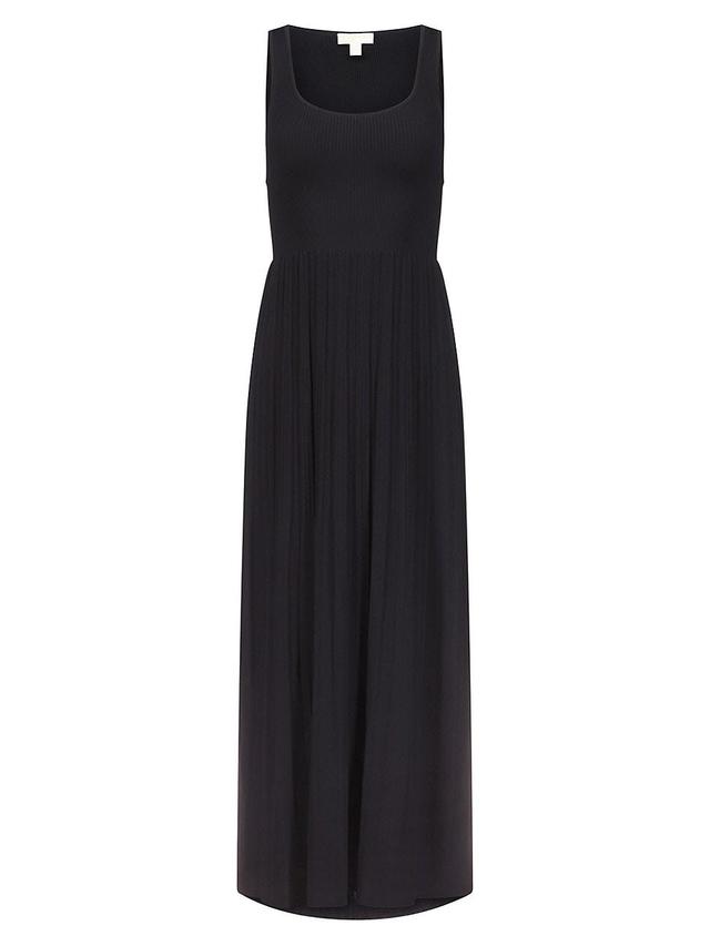 Womens Scoopneck Pleated Maxi Dress Product Image