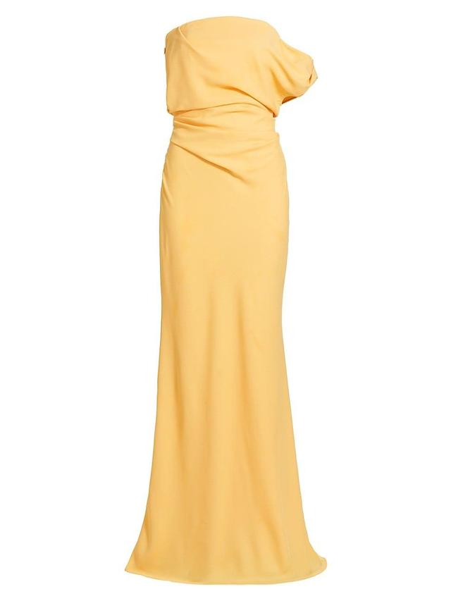 Womens Draped Off-The-Shoulder Gown Product Image