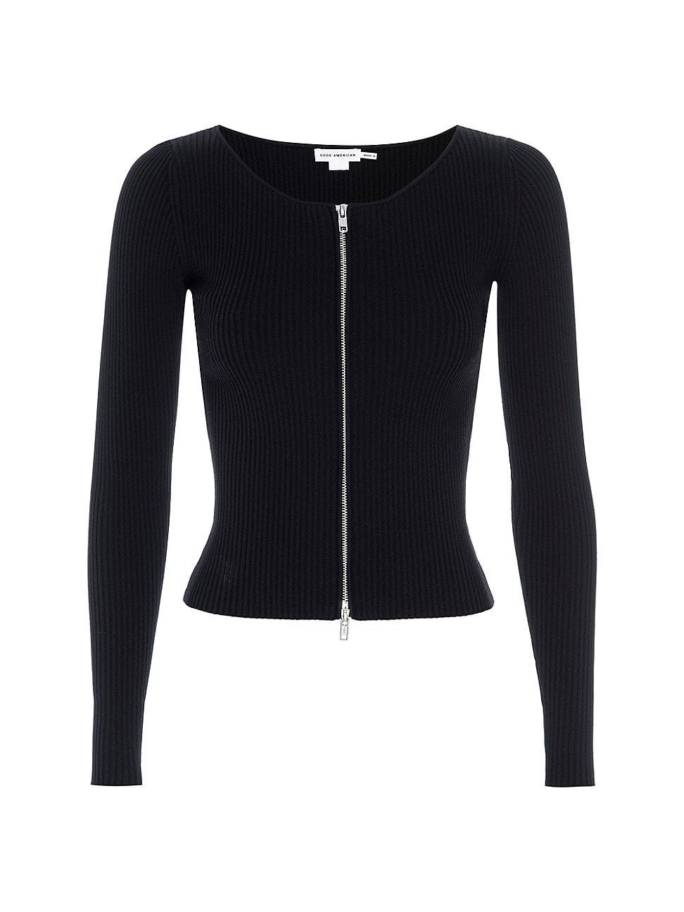 Womens Virgo Rib-Knit Zip Sweater Product Image